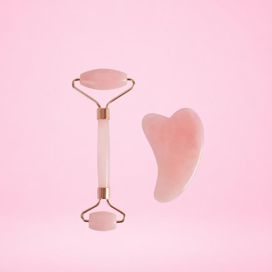 Rose Quartz Roller & Gua Sha Set