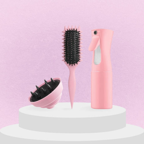 Curl Care Bundle – Brush, Diffuser & Spray Bottle