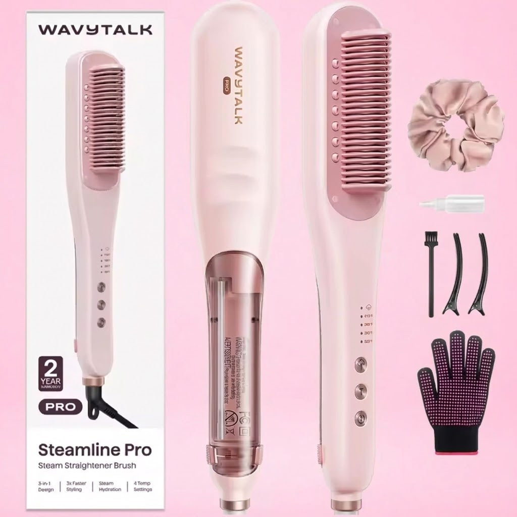 WavyTalk Steamline Pro Steam Straightener Brush