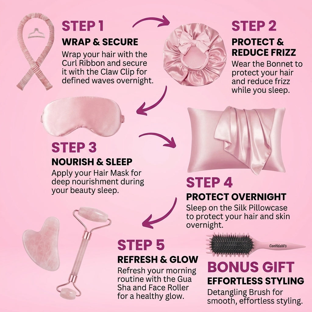 Satin Beauty Essentials - 9‑Piece Luxury Set